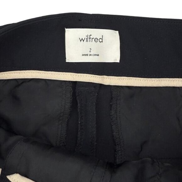 WILFRED Aritzia Jallade Pant Sz 2 Black White Side Stripes - Picture 4 of 6
